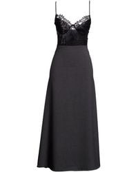 Imperial - Charcoal Maxi Dress Polyester, Viscose, Elastane - Lyst