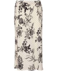 Please - Cream Midi Skirt Viscose, Polyamide - Lyst