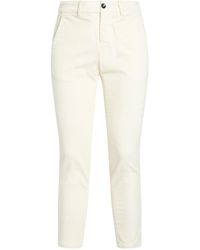 BE ABLE - Cream Pants Cotton, Elastane - Lyst