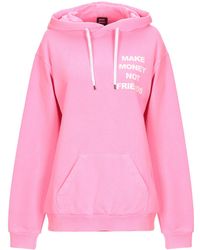 MAKE MONEY NOT FRIENDS Felpa - Rosa