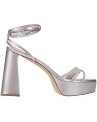 Bettina Vermillon - Lilac Sandals Leather, Textile Fibers - Lyst