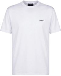 Emporio Armani - T-Shirt Lyocell, Cotton - Lyst