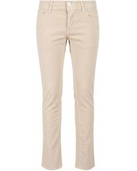 Jacob Cohen - Cream Pants Cotton, Elastane - Lyst