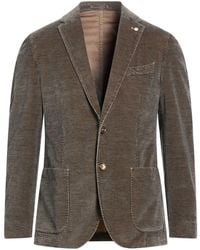 L.B.M. 1911 - Taupe Blazer Cotton, Elastane - Lyst