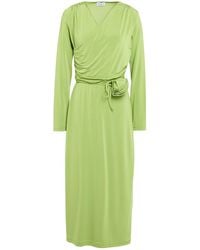 Marella - Lime Midi Dress Viscose, Elastane - Lyst