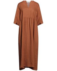 Manuel Ritz - Camel Midi Dress Linen - Lyst
