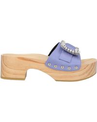 Sergio Rossi - Lilac Mules & Clogs Textile Fibers - Lyst