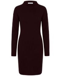 Helmut Lang - Burgundy Mini Dress Merino Wool, Polyamide, Cashmere, Elastane - Lyst