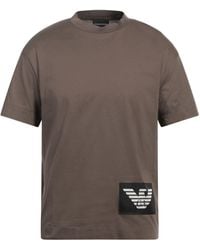 Emporio Armani - Khaki T-Shirt Cotton - Lyst