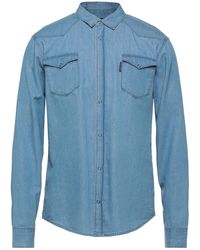 Camisa vaquera Armani Jeans de Denim de color Azul para hombre | Lyst