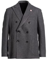 Lardini - Charcoal Blazer Virgin Wool, Polyamide - Lyst
