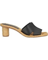 Paloma Barceló - Sandals Leather, Natural Raffia - Lyst