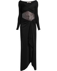 Femme Vêtements Robes Robes longues décontractées et dété Robe longue Satin Just Cavalli en coloris Noir 