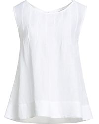 ALESSIA SANTI - Ivory Top Linen, Viscose, Modal - Lyst