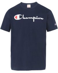 champion t shirt dark blue