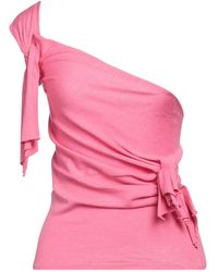 MSGM - Top Viscose, Polyamide, Merino Wool - Lyst