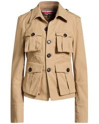 DSquared² - Camel Jacket Cotton, Elastane - Lyst