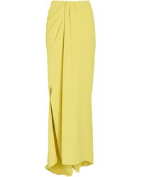 Elisabetta Franchi - Lime Maxi Skirt Polyester - Lyst