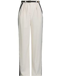 Elisabetta Franchi - Ivory Pants Polyester - Lyst