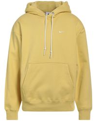 Nike - Solo Swoosh Hooded Sweatshirt Yellow - Lyst