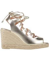 Castañer - Platinum Espadrilles Leather - Lyst