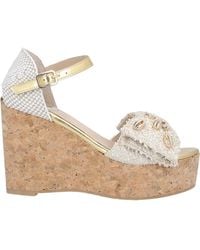 Ras - Sandals Textile Fibers, Soft Leather, Natural Raffia - Lyst