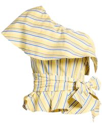 Stella Jean - Top Cotton, Polyamide, Elastane - Lyst