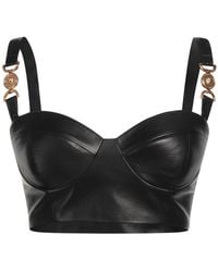 Versace - Top Lambskin, Viscose, Polyamide, Elastane - Lyst