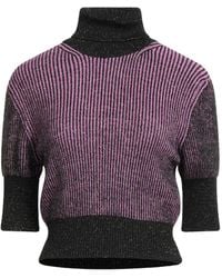 CROCHÈ - Mauve Turtleneck Acrylic, Synthetic Fibers, Viscose, Wool, Alpaca Wool - Lyst