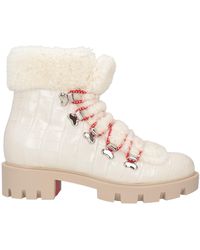Christian Louboutin - Off Ankle Boots Leather, Shearling - Lyst