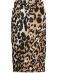N°21 - Midi Skirt Polyester, Acrylic, Wool, Mohair Wool - Lyst