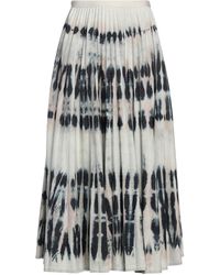 Dior - Ivory Midi Skirt Cotton - Lyst