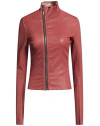 Rick Owens - Rust Jacket Lambskin, Cotton, Lycra - Lyst