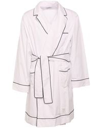 Thom Browne - Overcoat & Trench Coat Cotton - Lyst