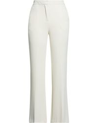 Kaos - Ivory Pants Polyester, Elastane - Lyst
