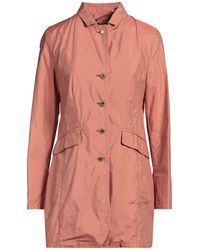 Moorer - Rust Overcoat & Trench Coat Polyester - Lyst