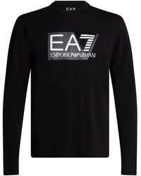 EA7 - T-Shirt Cotton, Elastane - Lyst