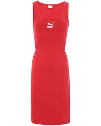red puma dress