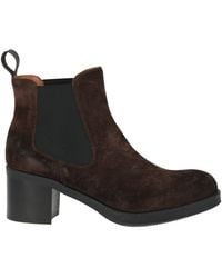 Frau - Dark Ankle Boots Soft Leather, Textile Fibers - Lyst