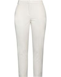 Pinko - Ivory Pants Polyester, Viscose, Elastane - Lyst