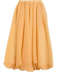 Hache - Marigold Midi Skirt Polyester, Polyamide - Lyst