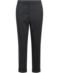 Etro - Charcoal Pants Wool, Elastane - Lyst