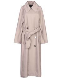 Giorgio Armani - Dove Overcoat & Trench Coat Viscose, Mulberry Silk - Lyst