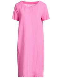 120% Lino - Mini Dress Linen - Lyst