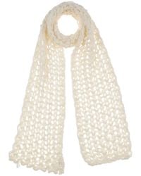 CROCHÈ - Cream Scarf Acrylic, Wool - Lyst