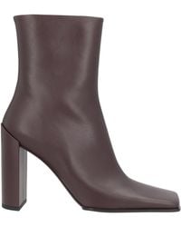 Alaïa - Chocolate Ankle Boots Leather - Lyst