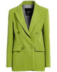 Hevò - Lime Blazer Polyester, Elastane - Lyst