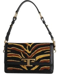 Tod's - Handbag Textile Fibers, Leather - Lyst