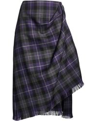 Dior - Midi Skirt Virgin Wool - Lyst