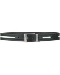 Bally - Dark Belt Leather, Textile Fibers - Lyst